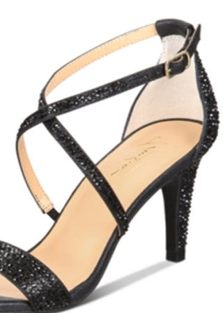 Sandálias de salto alto femininas Thalia Sodi Darria4, pretas, tamanho 8,5 W