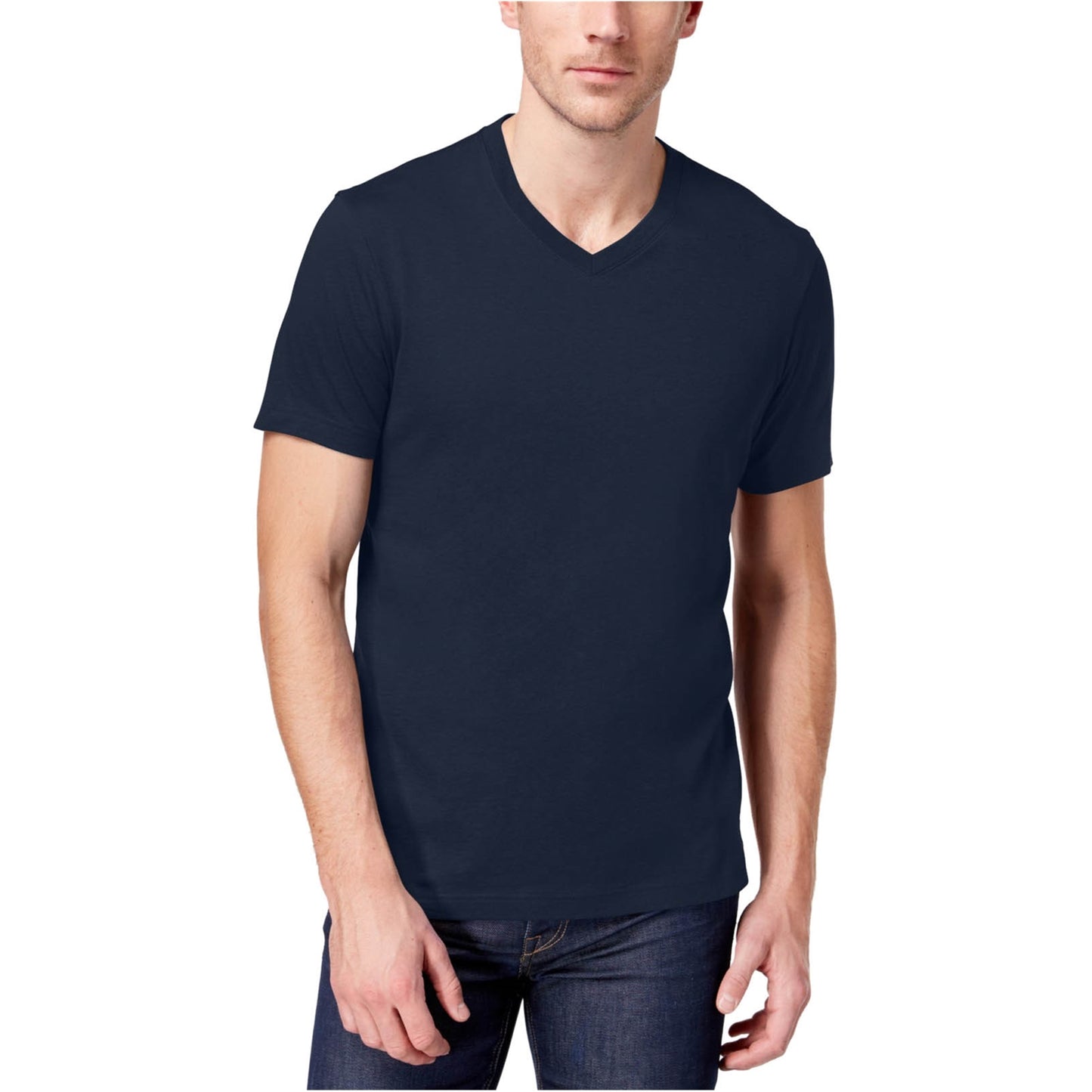 Camiseta básica masculina Club Room azul tamanho médio