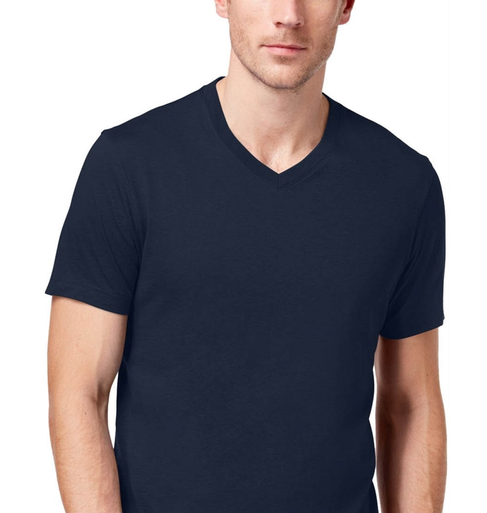 Camiseta básica masculina Club Room azul tamanho médio