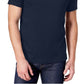 Camiseta básica masculina Club Room azul tamanho médio