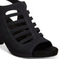 Sandálias femininas Giani Bernini Caged Caileigh pretas, tamanho 9,5 m