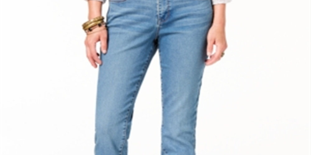 Calça jeans skinny feminina Style &amp; Co Curvy Fit, azul, tamanho 18