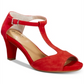 Sandálias sociais femininas Giani Bernini Claraa Memory Foam, vermelhas, tamanho 5,5