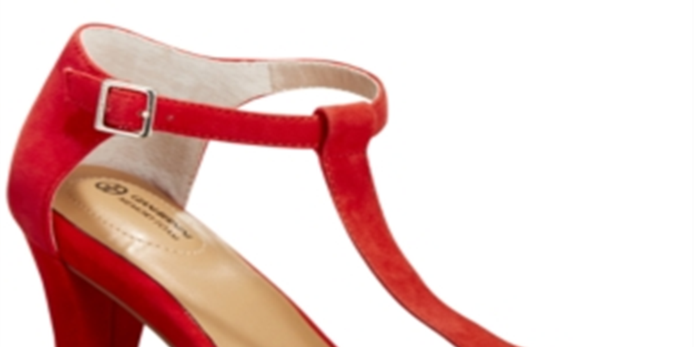 Sandálias sociais femininas Giani Bernini Claraa Memory Foam, vermelhas, tamanho 5,5