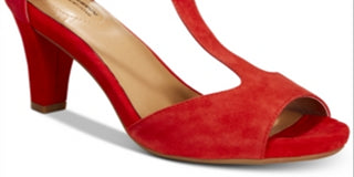 Giani Bernini Women's Claraa Memory Foam Dress Sandals Red Size 5.5
