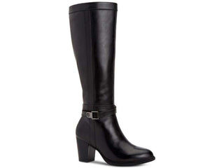 Giani Bernini Women's Rozario Leather Almond Toe Knee High Fashion Boots Black Size 12