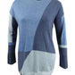 Suéter feminino com blocos de cores da INC International Concepts, azul, tamanho pequeno GG