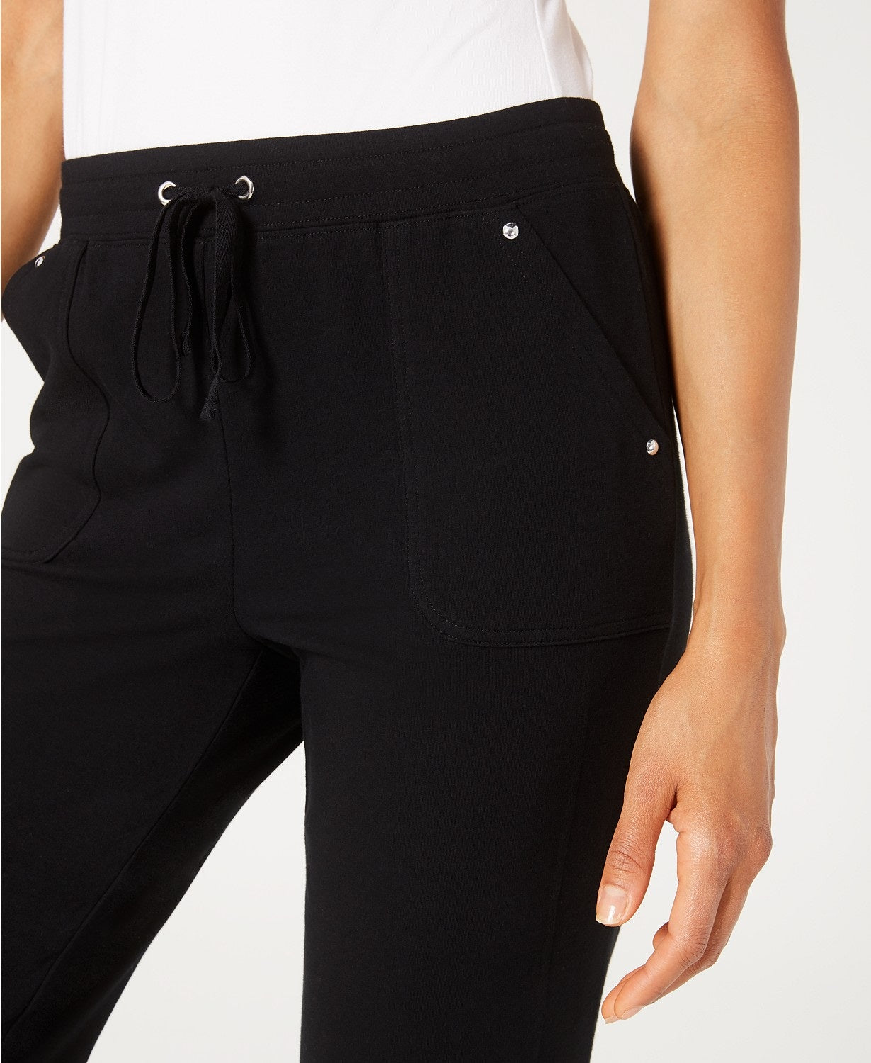 Calça Karen Scott French Terry Feminina Preta Tamanho Grande