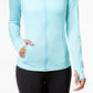 Jaqueta ID Ideology Essentials Performance com zíper feminina, azul, tamanho X-S