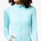 Jaqueta ID Ideology Essentials Performance com zíper feminina, azul, tamanho grande