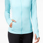 Jaqueta ID Ideology Essentials Performance com zíper feminina, azul, tamanho grande
