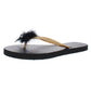 Chinelo Slide Feminino Feathere Slide da INC International Concepts Preto Tamanho Médio