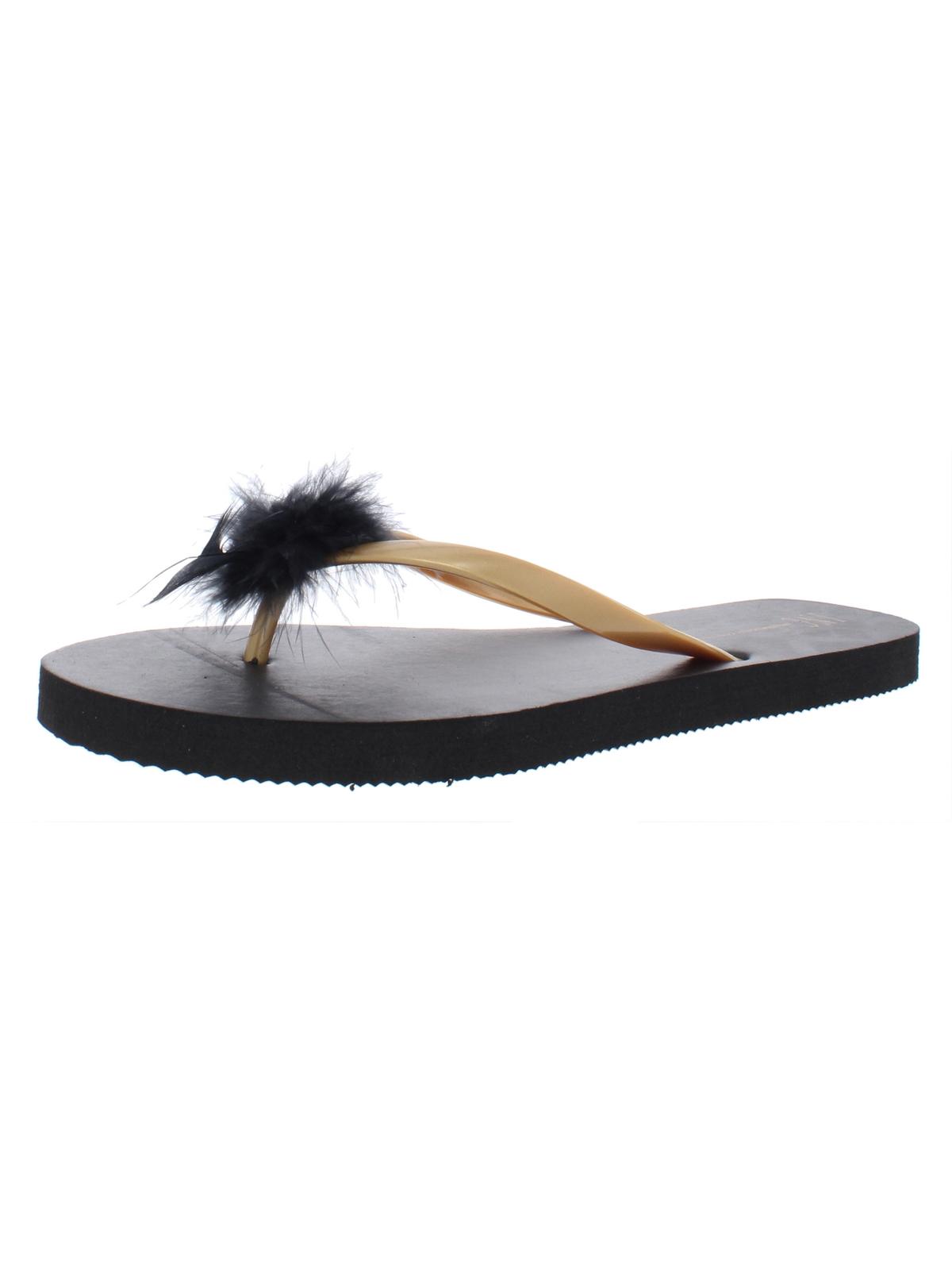 Chinelo Slide Feminino Feathere Slide da INC International Concepts Preto Tamanho Médio