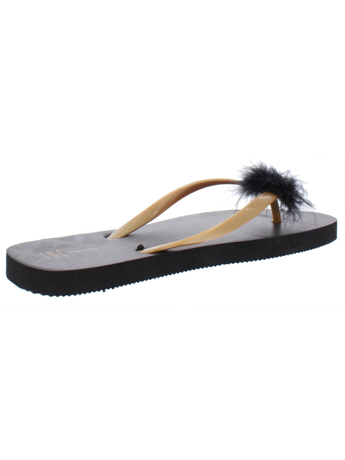 Chinelo Slide Feminino Feathere Slide da INC International Concepts Preto Tamanho Médio