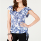 Camisa xadrez feminina INC International Concepts Pine, azul, tamanho pequeno, extragrande