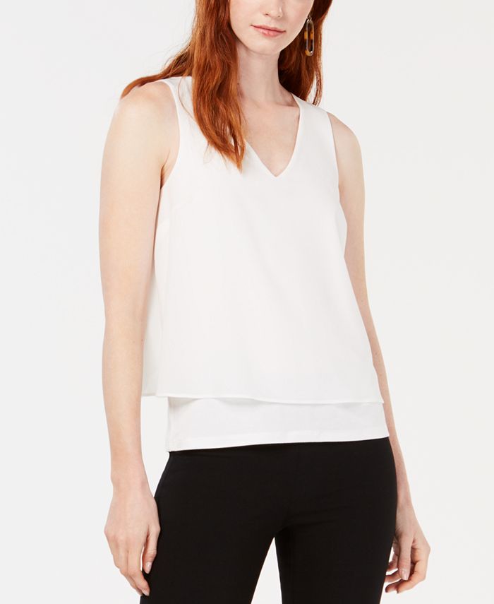 Regata feminina Bar III com estampa de mídia mista e costas abertas, branca, tamanho grande