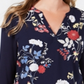 Camiseta feminina leopardo borboleta Charter Club azul tamanho grande