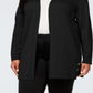 Cardigan feminino com ilhós e cadarço JM Collection, preto, tamanho 2X