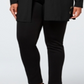 Cardigan feminino com ilhós e cadarço JM Collection, preto, tamanho 2X