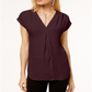 Blusa feminina com pregas invertidas INC International Concepts, vinho, tamanho XX-grande
