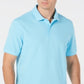 Camisa Polo Masculina Club Room Classic Fit Stretch Azul Tamanho Grande
