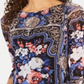 Blusa de malha feminina com estampa de cachecol Charter Club, preta, tamanho grande