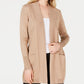 Cardigan feminino JM Collection com mangas curtas e botões, amarelo, tamanho pequeno