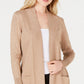 Cardigan feminino JM Collection com mangas curtas e botões, amarelo, tamanho pequeno