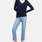Suéter feminino Charter Club Pure Cashmere com decote em V, azul-marinho, tamanho X-S