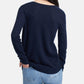 Suéter feminino Charter Club Pure Cashmere com decote em V, azul-marinho, tamanho X-S