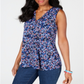 Blusa feminina Charter Club com manga dolman e estampa paisley, azul, tamanho extragrande