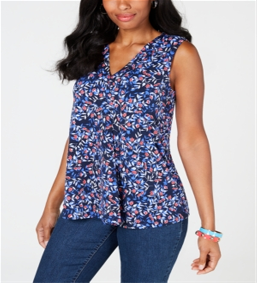 Blusa feminina Charter Club com manga dolman e estampa paisley, azul, tamanho extragrande