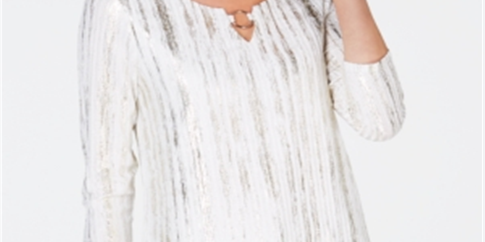 JM Collection Blusa feminina bordada franzida, tamanho pequeno, branca