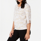 JM Collection Top Feminino com Detalhe em Treliça Branco