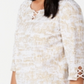 JM Collection Top Feminino com Detalhe em Treliça Branco