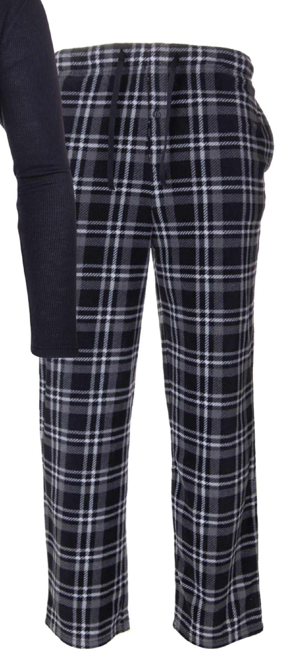 Conjunto de calça térmica masculina Isotoner Signature, preta, tamanho 29x30