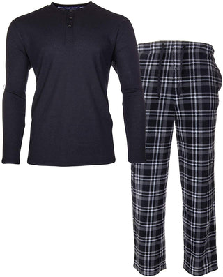 Conjunto de calça térmica masculina Isotoner Signature, preta, tamanho extragrande