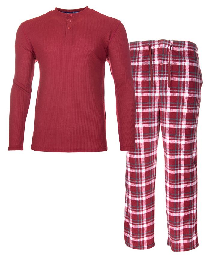 Conjunto de calça térmica masculina Isotoner Signature, vermelho, tamanho médio