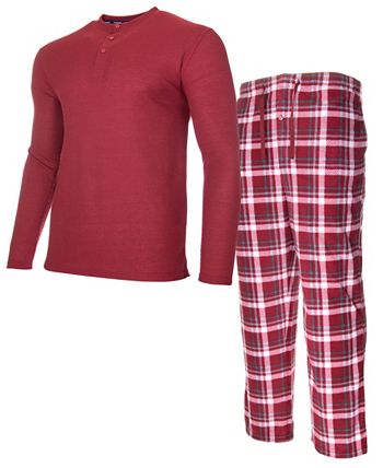 Conjunto de calça térmica masculina Isotoner Signature, vermelho, tamanho médio