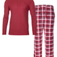 Conjunto de calça térmica masculina Isotoner Signature, vermelha, tamanho X-G