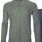 Conjunto de calça térmica masculina Isotoner Signature, azul, tamanho grande