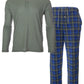 Conjunto de calça térmica masculina Isotoner Signature, azul, tamanho grande