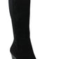 Bota feminina Charles By Charles David Energy Wedge de cano alto, preta, tamanho 5,5 M