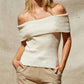 Crescent - Nyla Off Sweater Shoulder Top