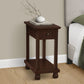 Accent End Table with Storage Drawer in Espresso Finish