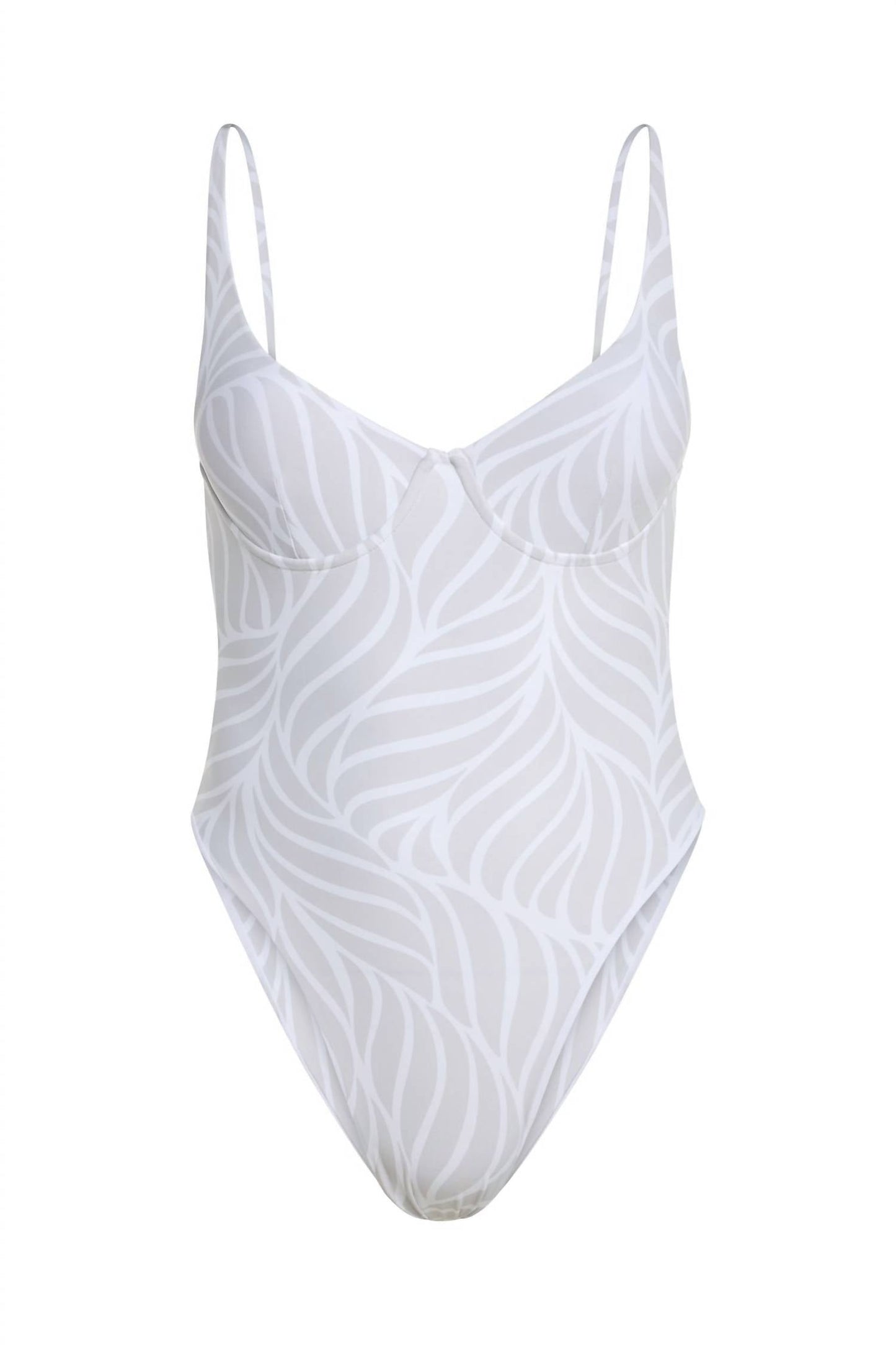 Gigizara - Calico One Piece Swimsuit Print Pattern & Underwire Support