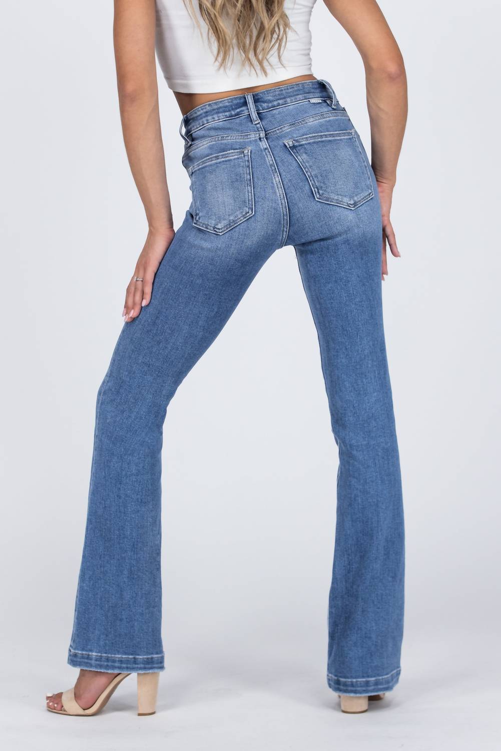 Risen - Misunderstood High-Rise Button Down Bootcut Denim Jeans