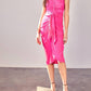 Do+Be - Sleeveless Collar Front Tie Dress