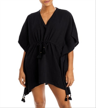 Echo Feminino Gaze Caftan Swim Cover Up Maiô Preto Tamanho Regular