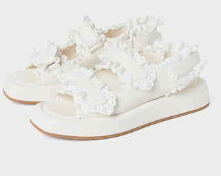 Loeffler Randall - Sandália plataforma feminina Blaise com duas tiras